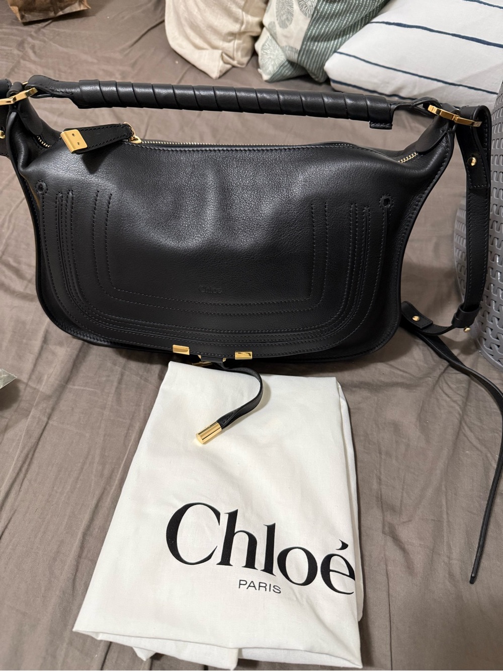 Chloé Marcie Small Leather Shoulder Bag - Picture 4 of 12